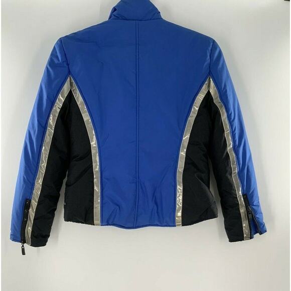 Vintage Enrico Coveri Womens Blue Italian Ski Winter Coat Jacket Size Medium - Picture 2 of 12